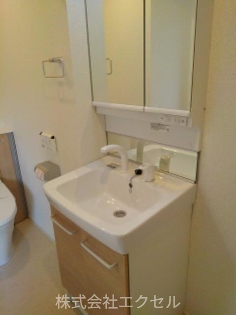 洗面設備　シャワー付き洗面台です。