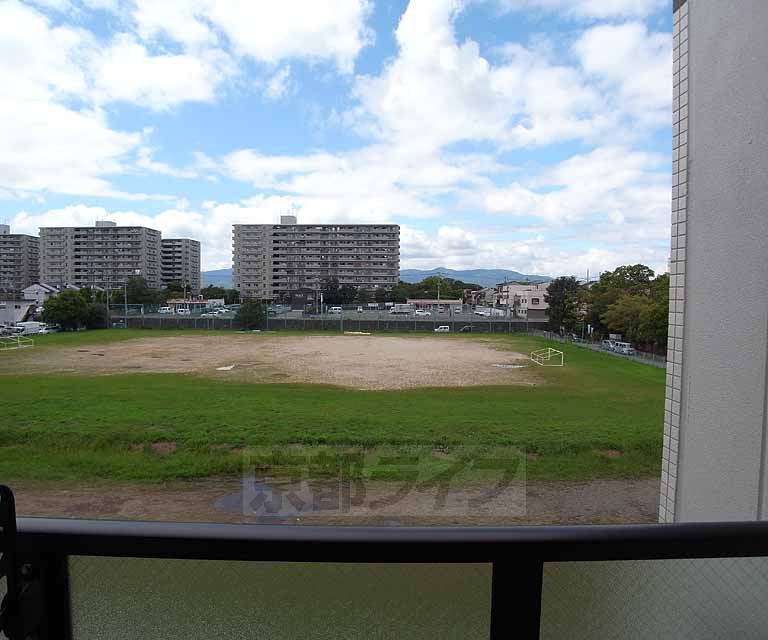 眺望　目前が公園で景色が良いです。