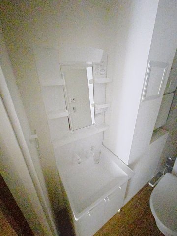 洗面設備　独立洗面化粧台が付いています