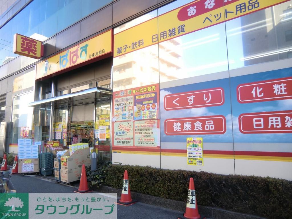 ドラックストア　どらっぐぱぱす台東鳥越店（ドラッグストア）まで140m
