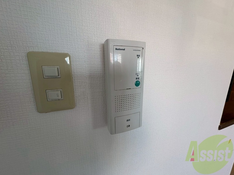 セキュリティ　インターホンです。オートロック付きで安心のマンションです。