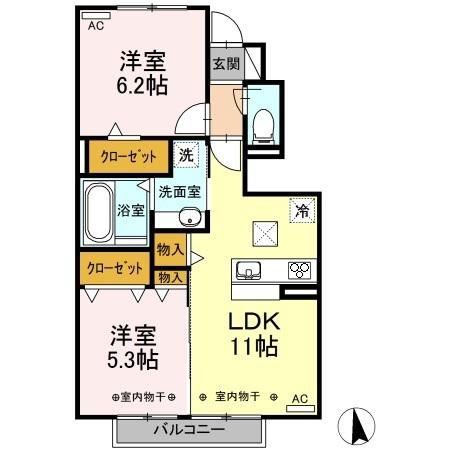 ケンズスクエア A棟の間取り写真
