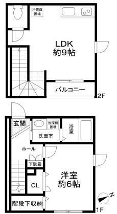 都営浅草線 西馬込駅 徒歩10分 2階建 築10年の間取り写真