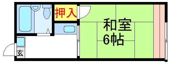 東京メトロ千代田線 綾瀬駅 徒歩10分 2階建 築48年の間取り写真