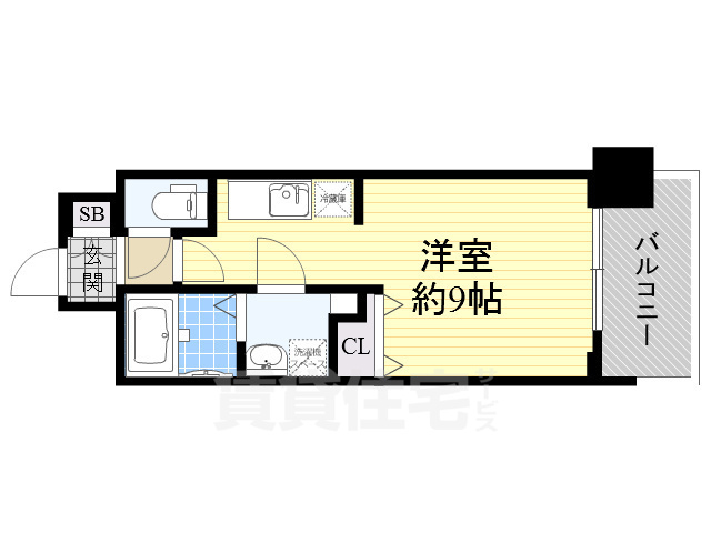 地下鉄谷町線 中崎町駅 徒歩2分 13階建 築12年の間取り写真