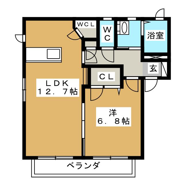 ソレイユ21 Aの間取り写真
