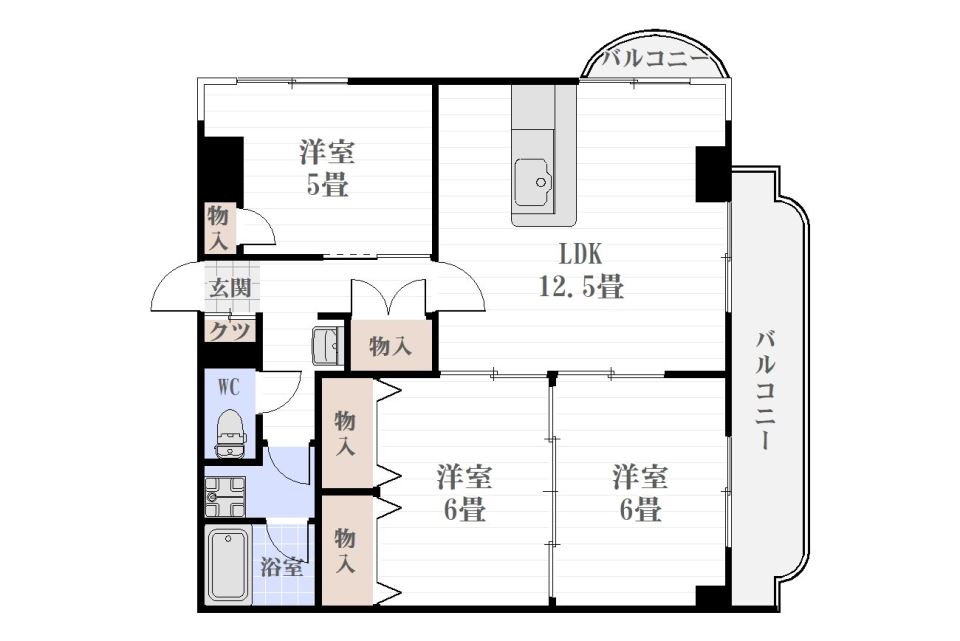 塩井川マンションの間取り写真