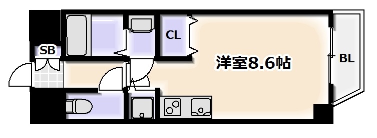 リフレス天王寺国分町の間取り写真