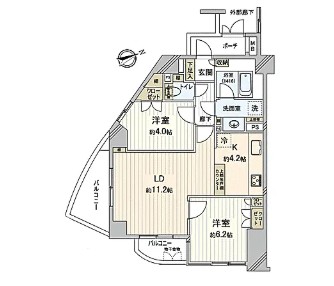 ディオレ西新宿の間取り写真