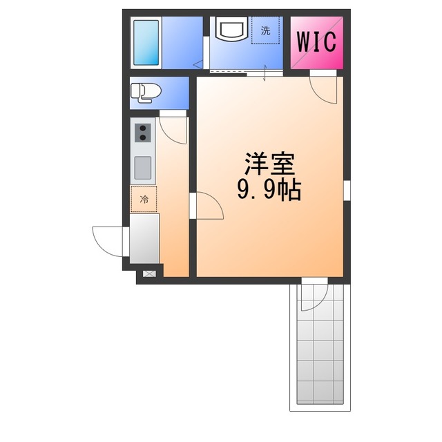 ＪＲ阪和線 堺市駅 徒歩8分 3階建 築9年の間取り写真