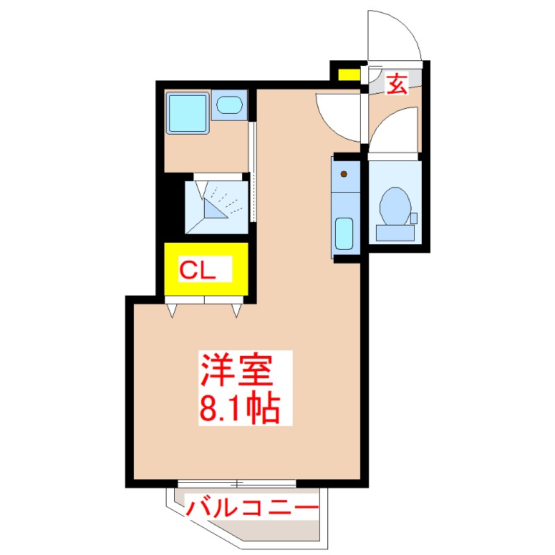 パラディーゾ下荒田の間取り写真