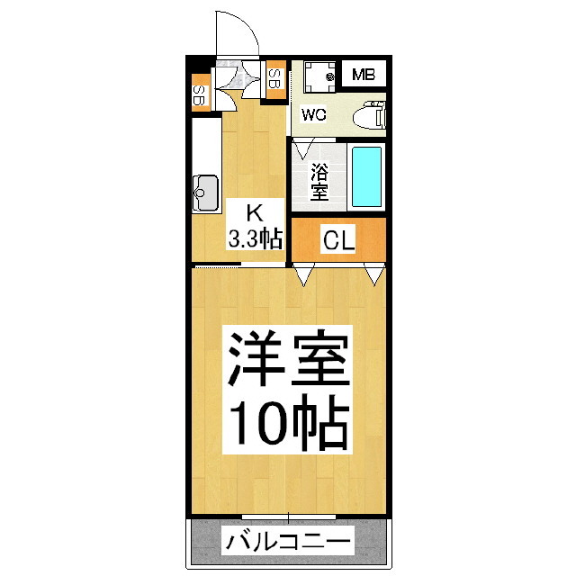 ＪＲ篠ノ井線 村井駅 徒歩6分 3階建 築25年の間取り写真