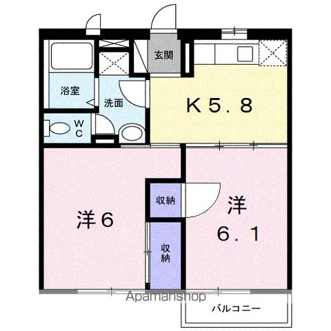 ルレーブ榎原の間取り写真