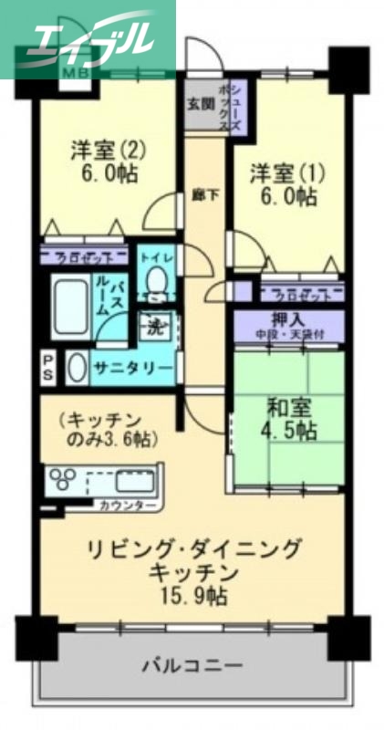 アルファスマート高柳の間取り写真