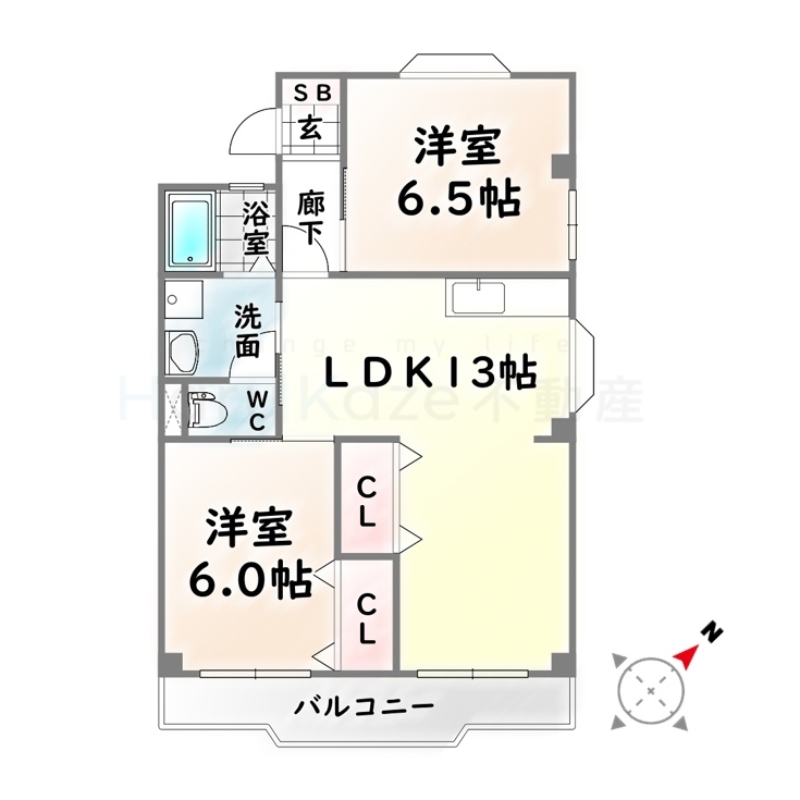 地下鉄桜通線 野並駅 徒歩18分 4階建 築40年の間取り写真