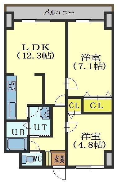登喜壱番館の間取り写真