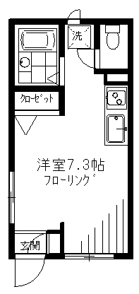 世田谷区羽根木のアパートの間取り