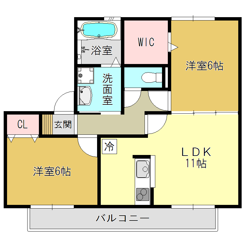 ディールーム論地の間取り