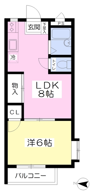 松山市石手のマンションの間取り