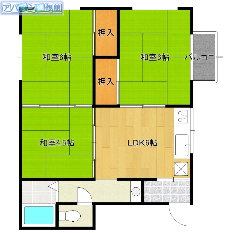 コーポ西山の間取り