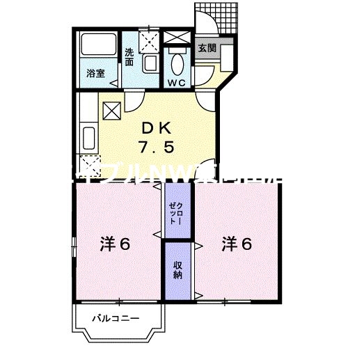 フォーチュネットＡ棟の間取り