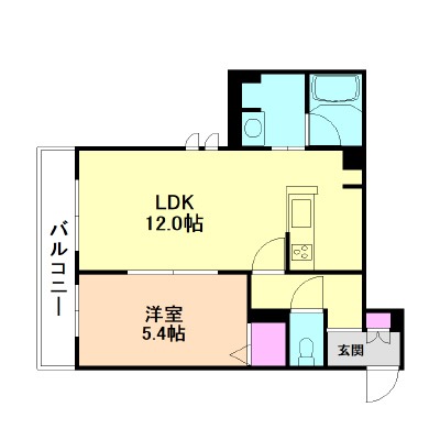 大阪市淀川区十三東のアパートの間取り