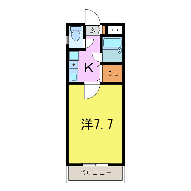 知立市来迎寺町のマンションの間取り