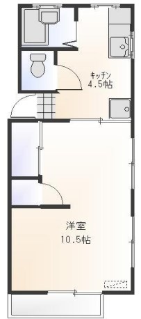 草加市氷川町のアパートの間取り