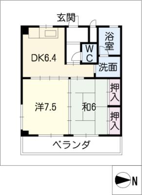 【メゾン東沖の間取り】