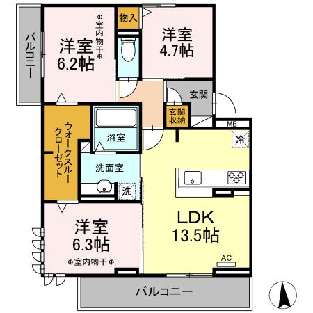 【クリスタルヒルズの間取り】