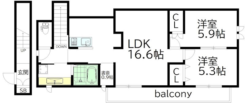 Arikadia桜上水 A棟の間取り