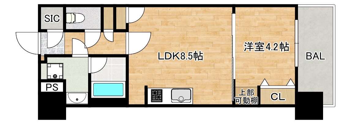 リッツ新大阪プレミアムの間取り