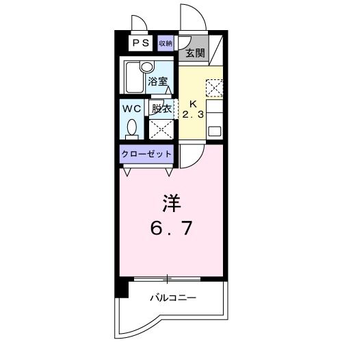 中間市東中間のマンションの間取り