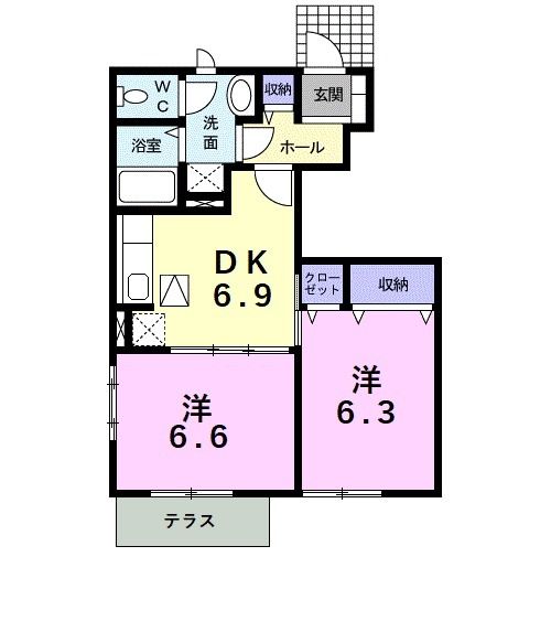 ラフィナートＳＫ　Ａ棟の間取り