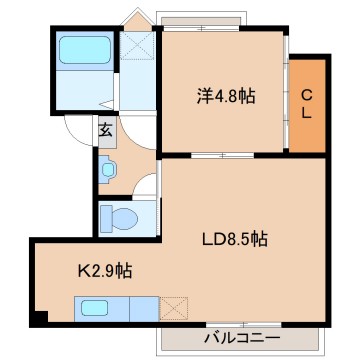 コーポTSUKASAの間取り