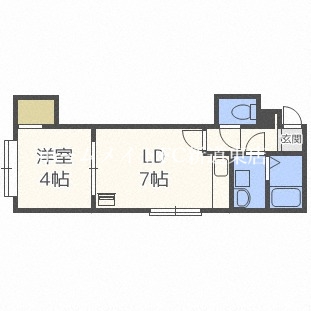 エヴァンス大友公園の間取り