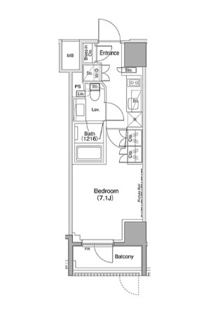 港区六本木のマンションの間取り