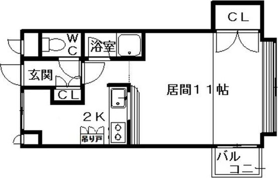 札幌市中央区南十三条西のマンションの間取り