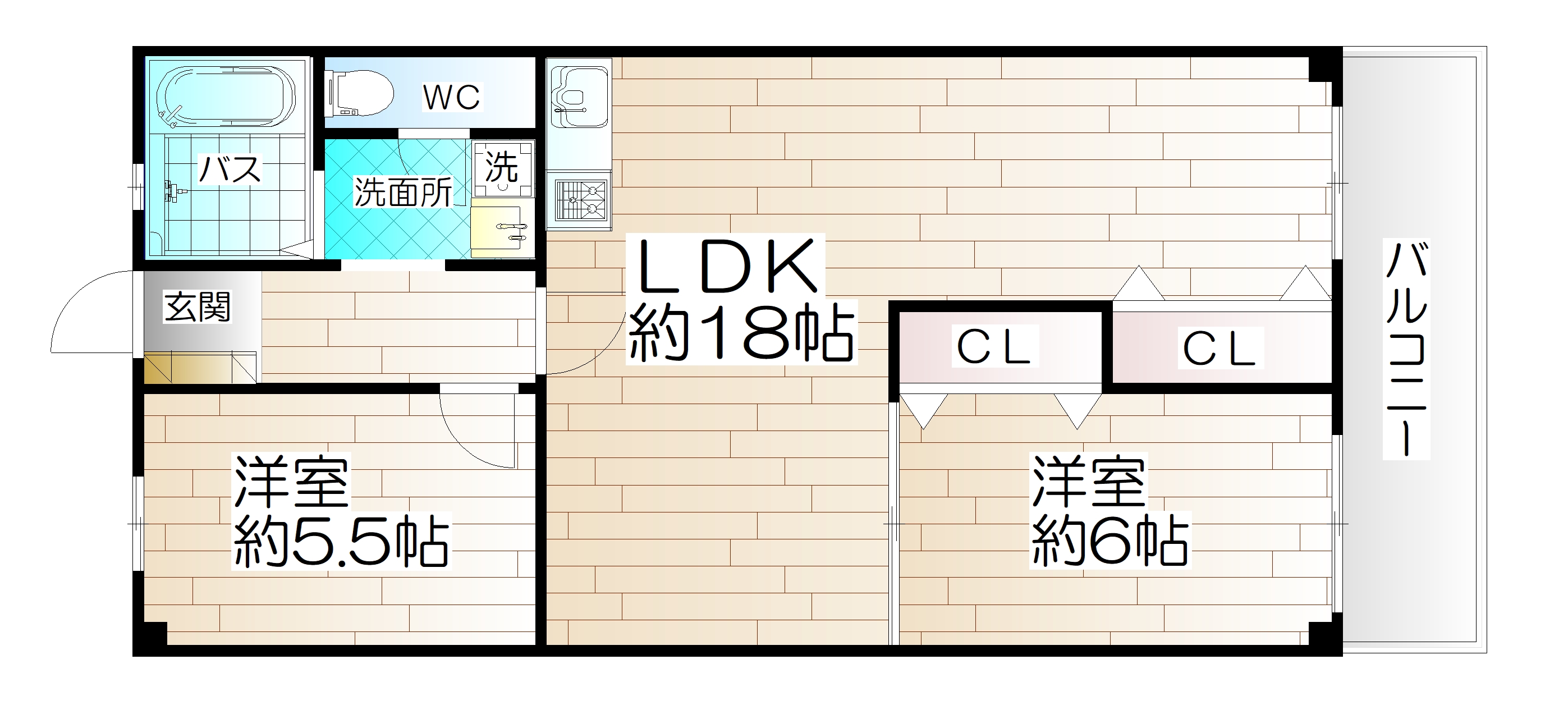 白川コーポの間取り