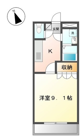 福知山市字観音寺のアパートの間取り