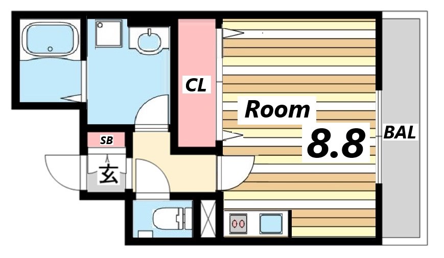 姫路市朝日町のマンションの間取り