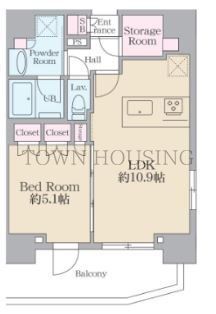 渋谷区千駄ヶ谷のマンションの間取り