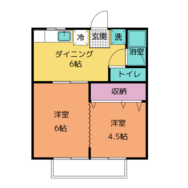 コーポ安田　Ａの間取り