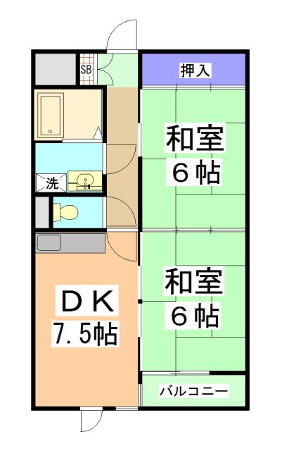 京都市中京区壬生花井町のマンションの間取り