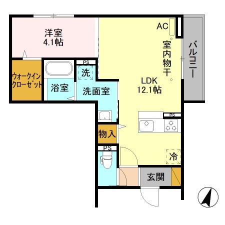 セジュール小張木　302の間取り