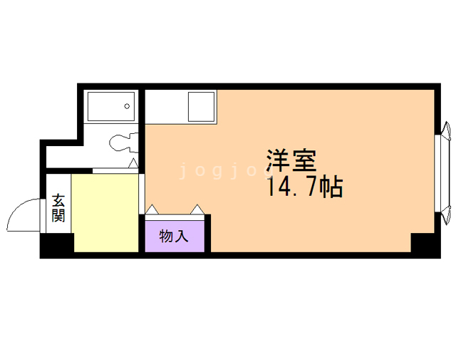 札幌市西区発寒九条のマンションの間取り