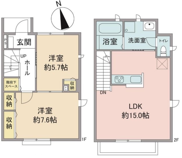 日野市日野本町のアパートの間取り