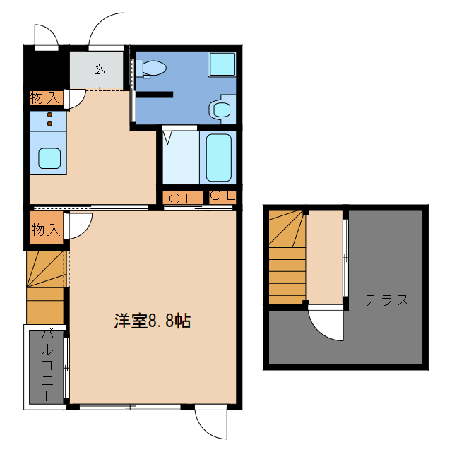 宮崎市青葉町のマンションの間取り