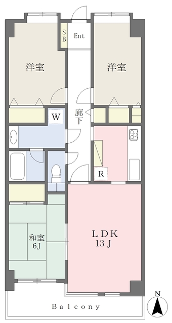 高砂マンションの間取り