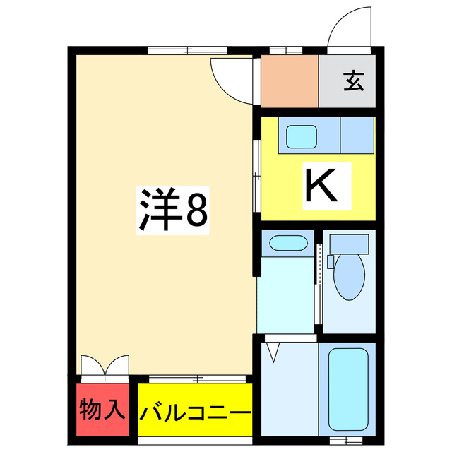 新潟市中央区近江のアパートの間取り